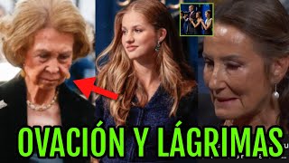 OVACIÓN HISTÓRICA A DOÑA SOFÍA Y LLANTO POR PRINCESA LEONOR EN DISCURSO PREMIOS PRINCESA DE ASTURIAS [upl. by Noyerb]