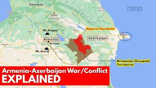 Armenia Azerbaijan war conflict Explained  International Relations UPSC Current Affairs [upl. by Soutor]