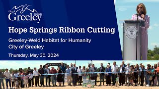 Hope Springs Press Conference and Ribbon Cutting [upl. by Adrial]