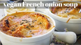 VEGAN FRENCH ONION SOUP VEGANMAS 7  PLANTIFULLY BASED [upl. by Sidwell]