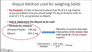 Aliquot Method of weighing small quantities [upl. by Valtin458]