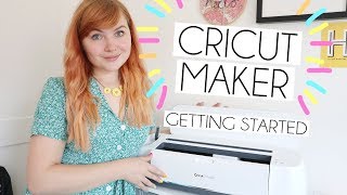 Getting Started With The Cricut Maker For Beginners  Unboxing Setup amp EASY Badge Tutorial [upl. by Thorwald]