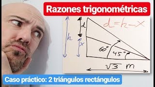 RAZONES TRIGONOMÉTRICAS APLICACIÓN CON DOS TRIÁNGULOS [upl. by Gardy]