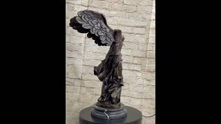 Winged Nike Samothrace Bronze Sculpture Marble Base Hot Cast Figurine Figure Art XN0758 [upl. by Ardeha]