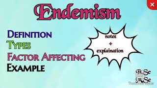 Endemism Easy notes on Endemism DefinitionTypesExamples of Endemism mscbotany [upl. by Sasnett]