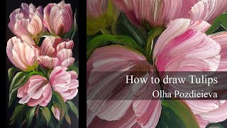 Draw tulips step by step  Tulip Drawing MASTERY in Minutes Not Hours [upl. by Yoral]