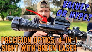 Pinty 416X50 Rifle Scope with Illuminated Optics amp Laser Review Versatility for Enhanced Shooting [upl. by Seedman]