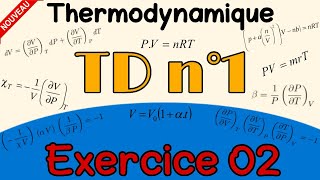 Exercice 02  TD 1  Thermodynamique Primitive d’une forme différentielle totale exacte  S1  SMPC [upl. by Anitroc252]