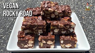 EASY Vegan Rocky Road Recipe  How To Make Rocky Road  Homemade Rocky Road Recipe [upl. by Ennyrb268]