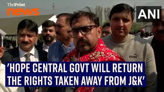 Hope central govt returns rights taken away from JampK Cabinet Minister Satish Sharma [upl. by Leyes]