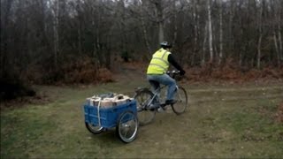 Carry Freedom Bike Trailer  Moving 50kg of Logs [upl. by Goodhen]