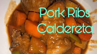 Pork Ribs Caldereta  Pork Caldereta with Peanut Butter  Filipino Food  Panlasang Pinoy [upl. by Adnert]