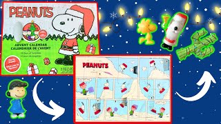 Unbox PEANUTS Charlie Brown Toys Snoopy Christmas Advent Calendar  24 Surprises charliebrown [upl. by Cadman803]