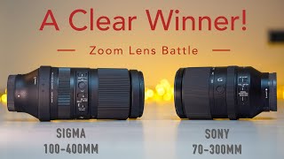 Sigma 100400 mm vs Sony 70300 mm  whos gonna win 🤔  Full Frame Zoom Lens Battle  4K [upl. by Ayian]