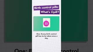 Birth Control Without a Prescription Meet Opill [upl. by Tomchay]