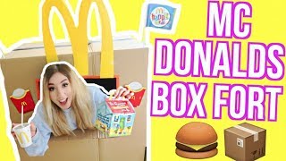 MCDONALDS KARTON DRIVE Fort Challenge 24 STUNDEN übernacht [upl. by Cirdla701]