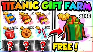 🎁FASTEST TITANIC PRESENT FARM in PET SIMULATOR 99 Roblox [upl. by Zeba]