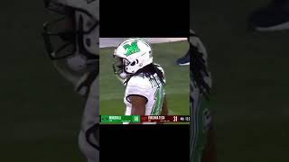 Marshall WR Christian Fitzpatrick with a fantastic onehanded catch vs Virginia Tech [upl. by Jepum444]