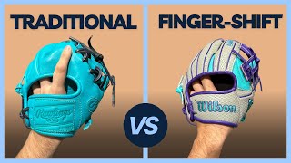 Traditional VS Finger Shift on a baseball glove [upl. by Aneda]