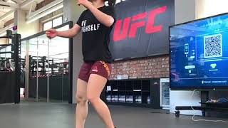 UFC Weili Zhang Kick the shuttlecock with Kung fu，but [upl. by Eisenhart]