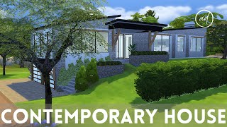 CONTEMPORARY HOUSE  Sims 4  CC SPEED BUILD [upl. by Yenahc]