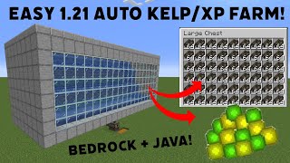 Minecraft 121 Easy Auto KELP  XP Farm Tutorial  BEDROCK  JAVA [upl. by Niemad]