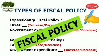 Fiscal Policy  Objectives of Fiscal Policy  Instruments of Fiscal Policy  Open Book exam  Macro [upl. by Henka847]