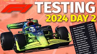 F1 PreSeason Testing 2024  Day 2  Live Reaction amp Commentary [upl. by Ymereg]