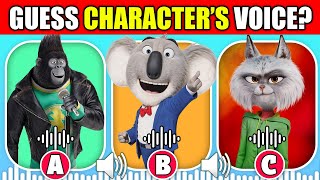 Guess the Sing 1 and Sing 2 Movie Characters by Voice  Singing Challenge  Johnny Buster Moon [upl. by Eednus]