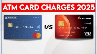 HDFC Bank ATM Card Vs ICICI Bank ATM Card Charges 2025  Best Zero Balance Account Opning Online [upl. by Dnalel]