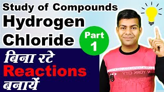 Study of Compounds  Hydrogen Chloride  Complete Lesson  Reactions  Class 10th Chemistry [upl. by Udela]