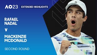 Rafael Nadal v Mackenzie McDonald Extended Highlights  Australian Open 2023 Second Round [upl. by Meijer]