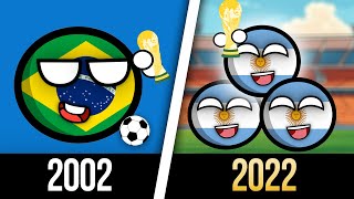 ALL FIFA WORLD CUPS IN COUNTRYBALLS [upl. by Maillij802]