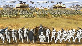 Largest Stormtrooper Army TRENCH DEFENSE Ever  Men of War Star Wars Mod [upl. by Lleuqram]