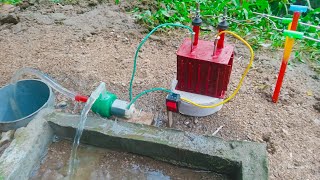 How to make a water pump science project 220 volt transformer motor  project [upl. by Edge]