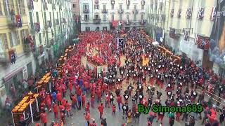 Battaglia delle Arance 2023 Ivrea Piazza di Città vista dallalto [upl. by Amalia722]