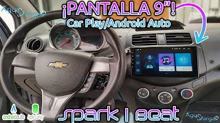 INSTALANDO PANTALLA 9 PULGADAS CON ANDROID AUTOAPPLE CAR PLAY EN CHEVROLET SPARKBEAT  Agus Vargas [upl. by Fuller]