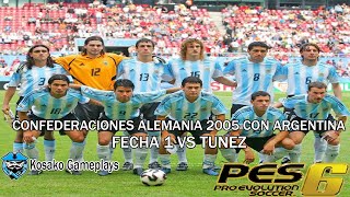 Copa Confederaciones Alemania 2005 Con Argentina  Fecha 1 VS Tunez [upl. by Grof722]