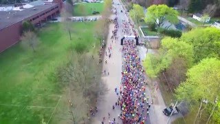 Aerial views of the Shipyard Maine Coast Marathon course [upl. by Alleuqcaj]