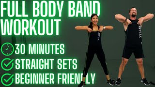 30 Min Full Body Resistance Band Workout  Beginner Friendly [upl. by Htaeh]