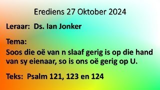 Erediens 27 Oktober 2024 [upl. by Anaitsirhc]