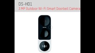 DSHD1 3 MP Outdoor WiFi Smart Doorbell Camera  Unboxing and Installation [upl. by Youlton]