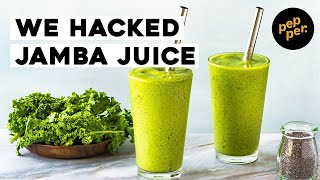 KaleRibbean Breeze Recipe How to Make Jamba Juices Healthiest Kale Smoothie at Home  Pepperph [upl. by Wynnie]