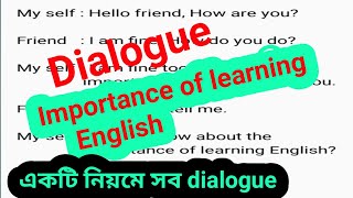 Write a dialogue about the importance of learning English Dialogue importance of learning English [upl. by Bouchier]