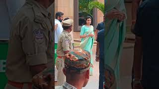 Brahmani  tejaswini  naralokesh  Bharat at Nara Rohit engagement [upl. by Dode184]