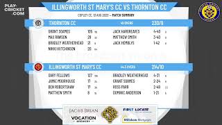 Halifax CL  Parish Cup  FINAL  Illingworth St Marys CC 1st XI v Thornton CC 1st XI [upl. by Susi]