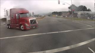 Big Rig UTurn Hwy 1 Half Moon Bay CA [upl. by Eiuol889]