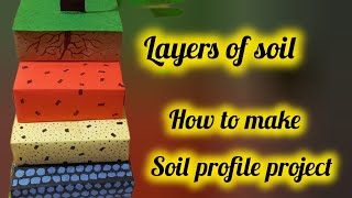 How to make layers of soil diysoil profileschool children projectsoil profile model making [upl. by Idyh328]