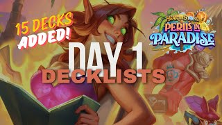 15 New Decks to play during the Hearthstone Perils in Paradise release Some broken all fun [upl. by Tedric]