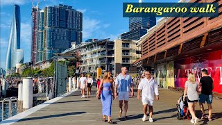 Barangaroo walk from Pyrmont bridge Darling Harbour  Sydney Australia [upl. by Swanhilda585]